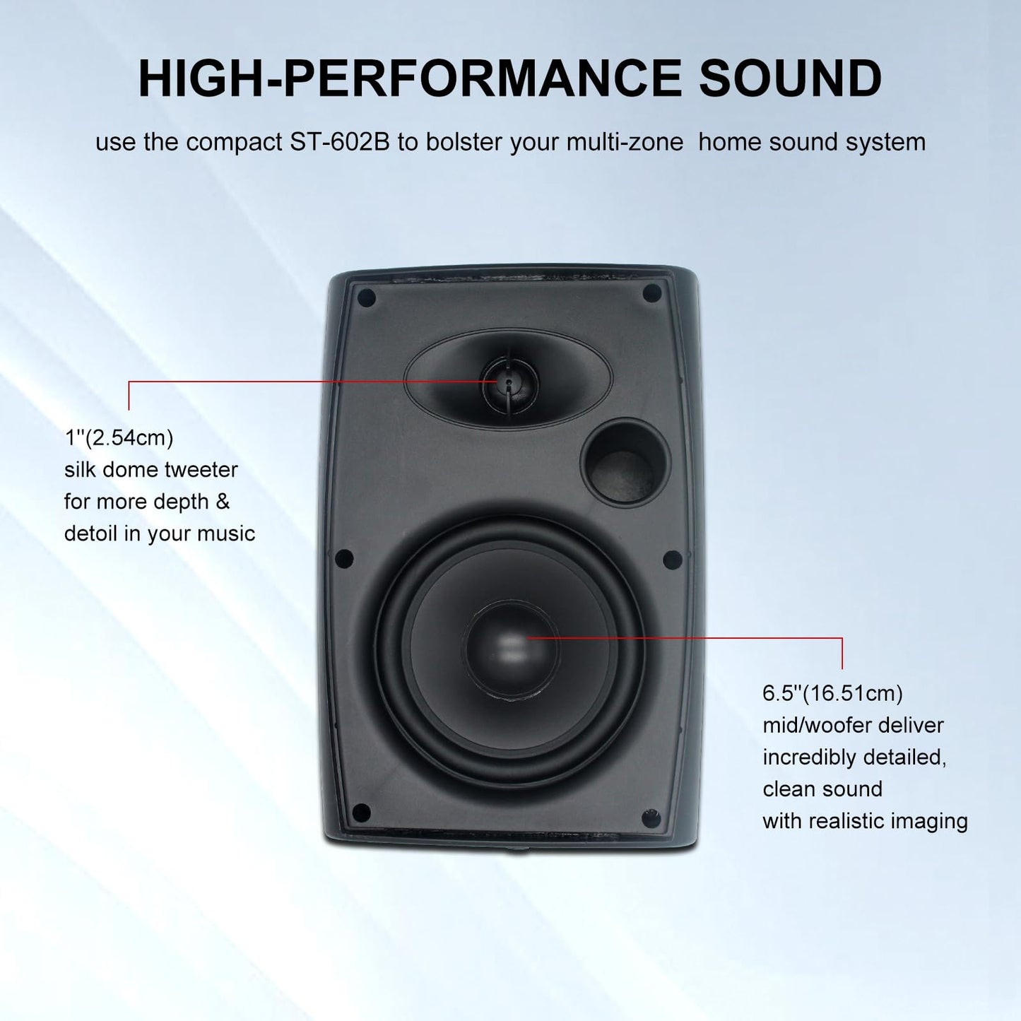 Altavoces Exterior STUDIOFINIX 6.5" - 800W, Impermeables