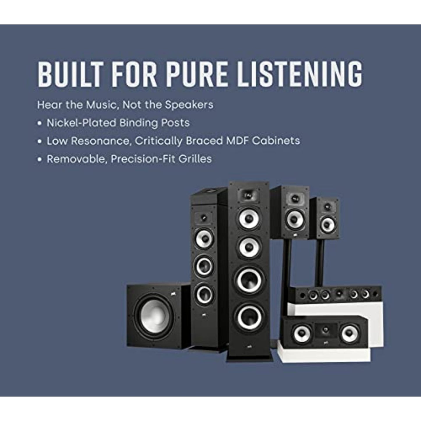 Polk Monitor XT70 Pareja Altavoces de Suelo Hi-Fi Negros