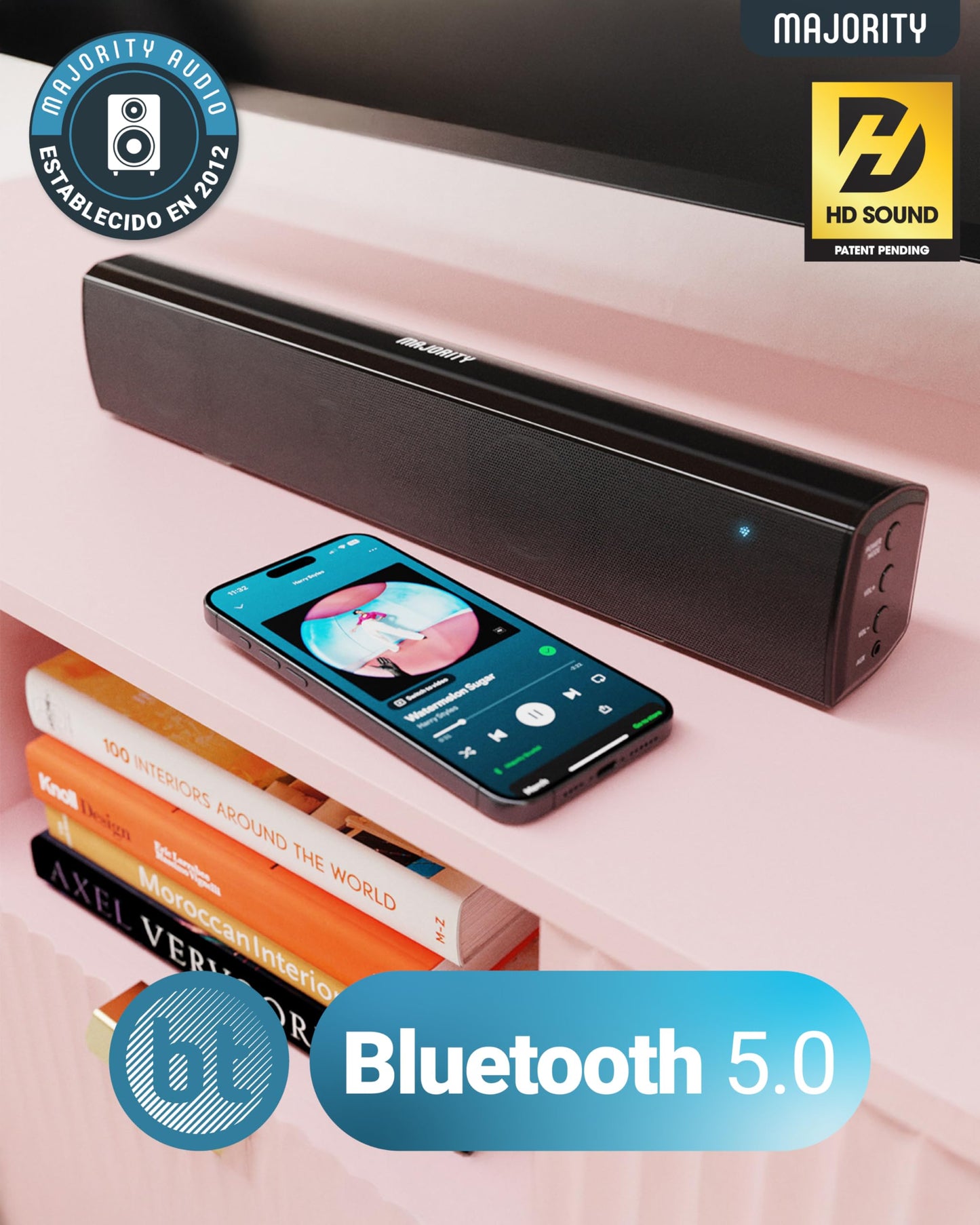 Barra de Sonido MAJORITY Bowfell - 50W, Bluetooth, Óptico