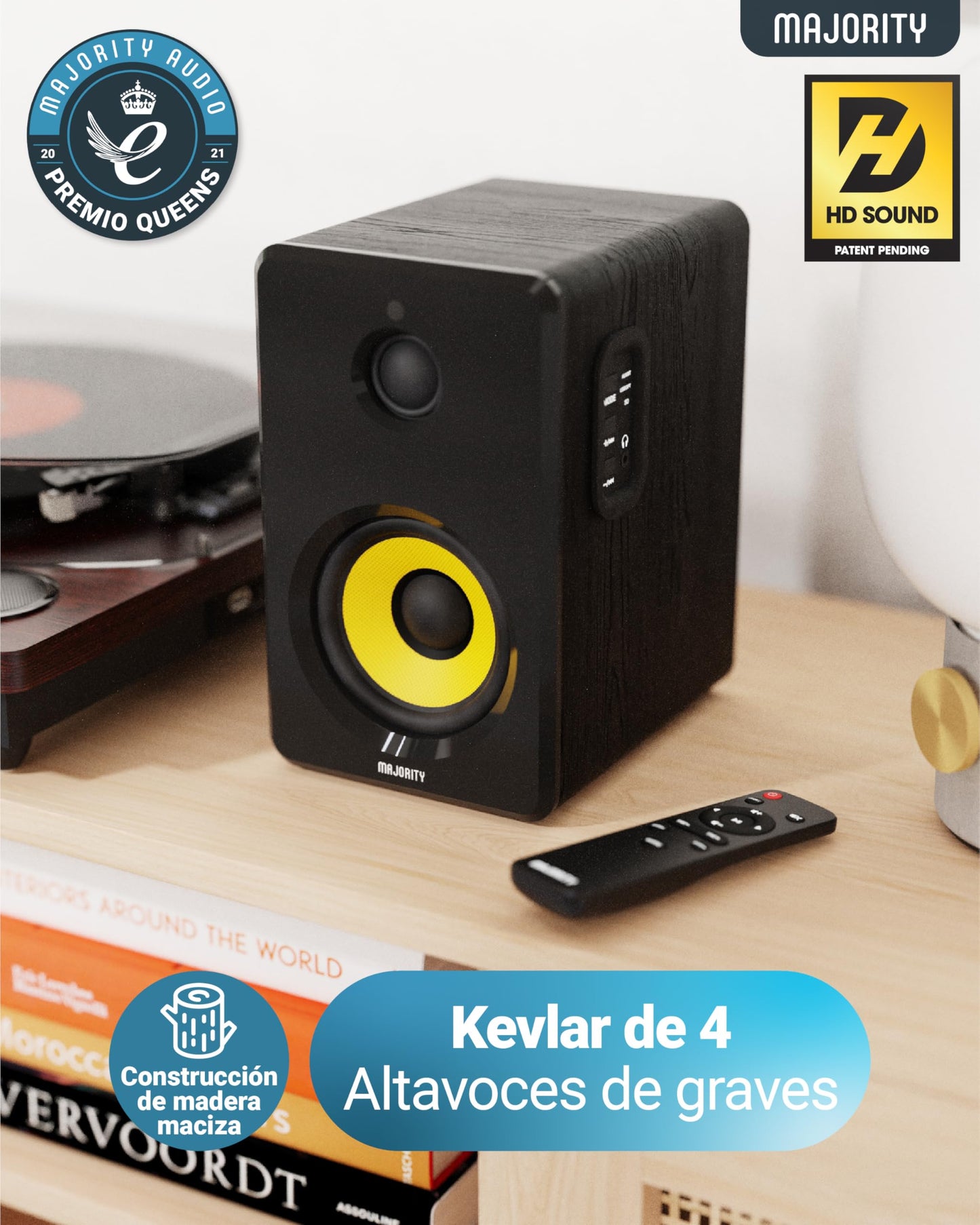Altavoces MAJORITY D40X - 70W, Bluetooth, รptica/RCA