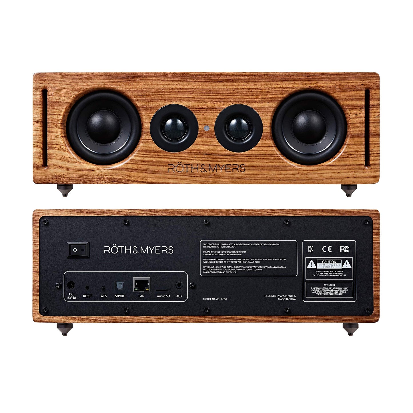Altavoz RÖTH & MYERS Bosk - WiFi/Bluetooth, Madera, 70W