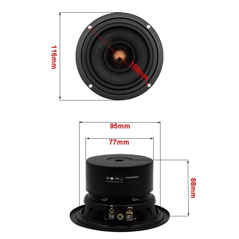 Altavoz YONGERN 4" - 25W, 4OHM, Full Range