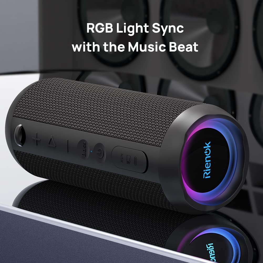 Altavoz RIENOK Bluetooth - IPX7, Bass, SD/AUX