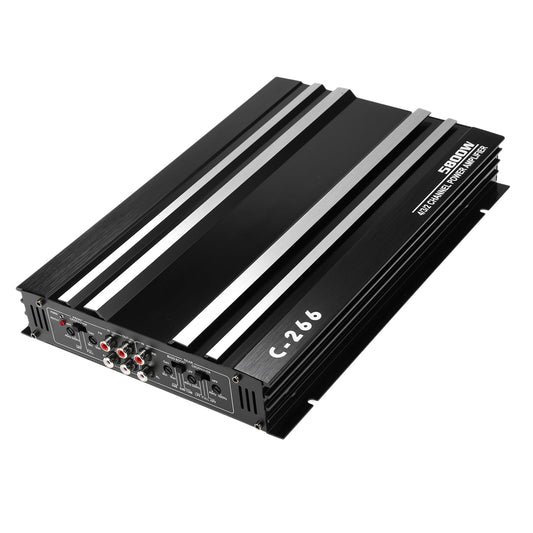 Amplificador Coche Shkalacar 4 Canales - 5800W, Clase A/B, 12V