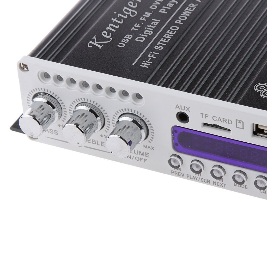 Amplificador Bluetooth WINGONEER Mini - 12V, USB/FM, Bass Booster