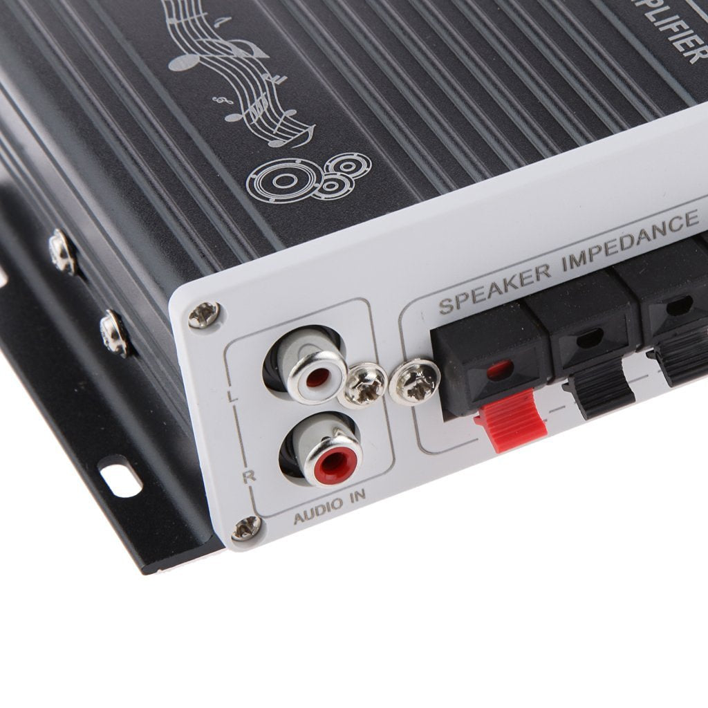 Amplificador Bluetooth WINGONEER Mini - 12V, USB/FM, Bass Booster