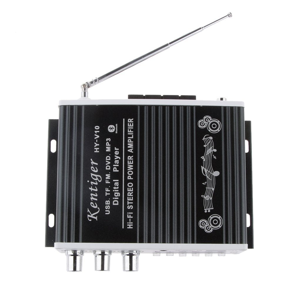 Amplificador Bluetooth WINGONEER Mini - 12V, USB/FM, Bass Booster