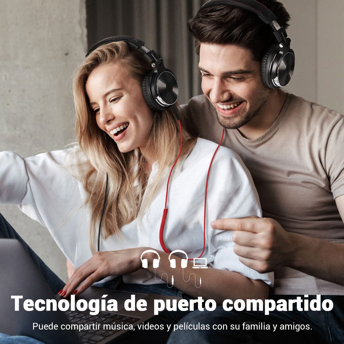 Auriculares OneOdio Pro10 - DJ, 50mm, Cable 3.5/6.35mm