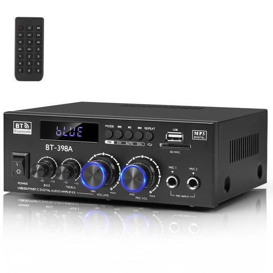 Amplificador Romica 900W - Bluetooth, Óptico/Coaxial, Subwoofer