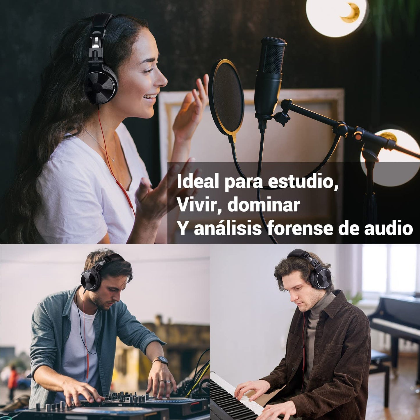 Auriculares OneOdio Pro10 - DJ, 50mm, Cable 3.5/6.35mm
