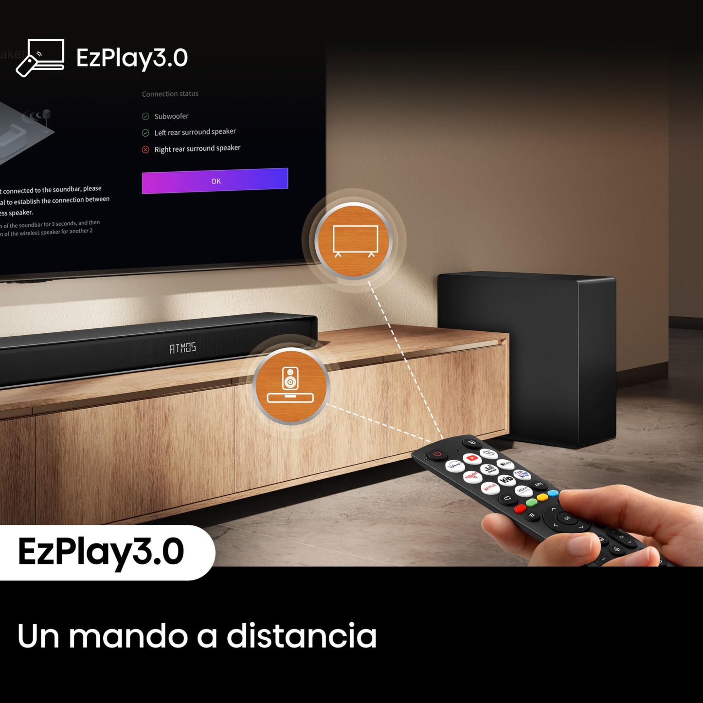 Barra Sonido Hisense AX5140Q - 5.1.4, 600W, Dolby Atmos